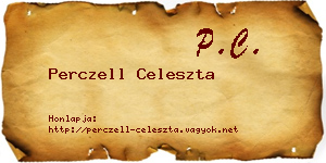 Perczell Celeszta névjegykártya